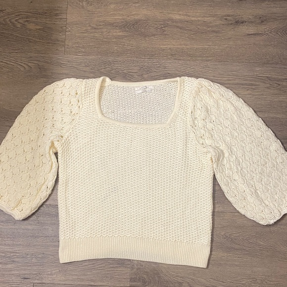 Anthropologie Sweaters - ANTHROPOLOGIE Cream Women's knit Top